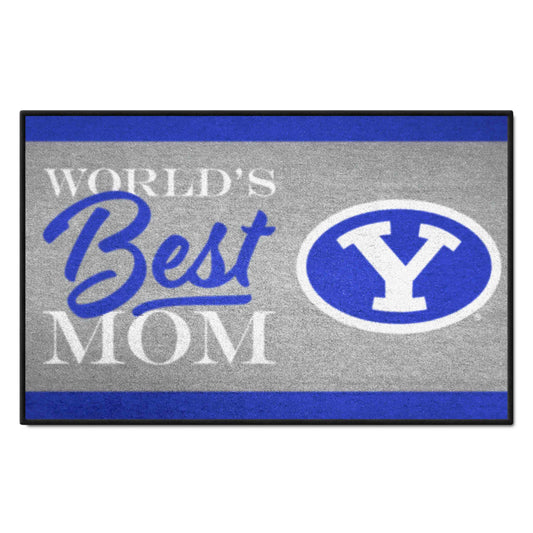 BYU Cougars World's Best Mom Starter Mat Accent Rug - 19in. x 30in. - BYU