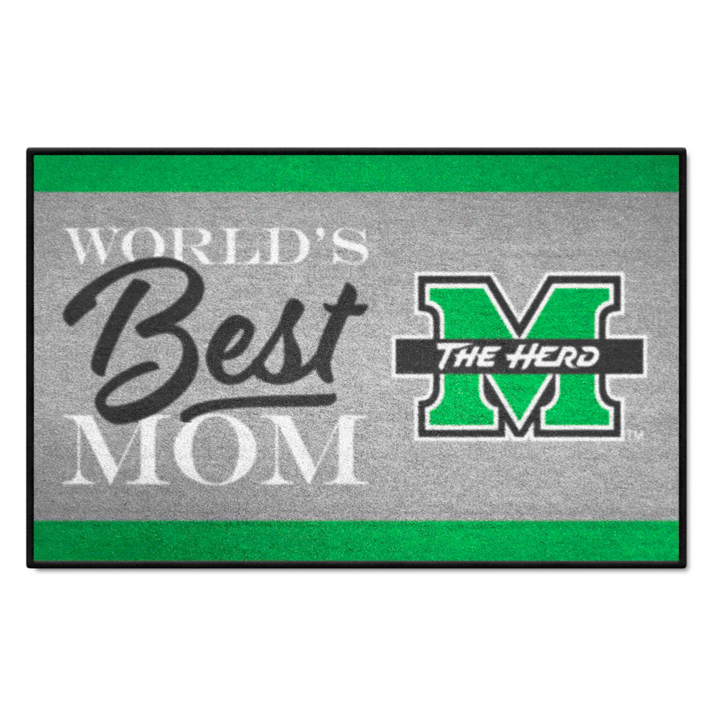 Marshall Thundering Herd World's Best Mom Starter Mat Accent Rug - 19in. x 30in. - Marshall