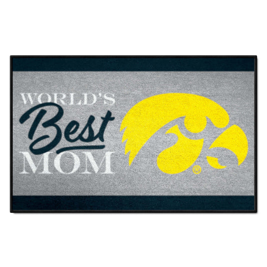 Iowa Hawkeyes World's Best Mom Starter Mat Accent Rug - 19in. x 30in. - Iowa