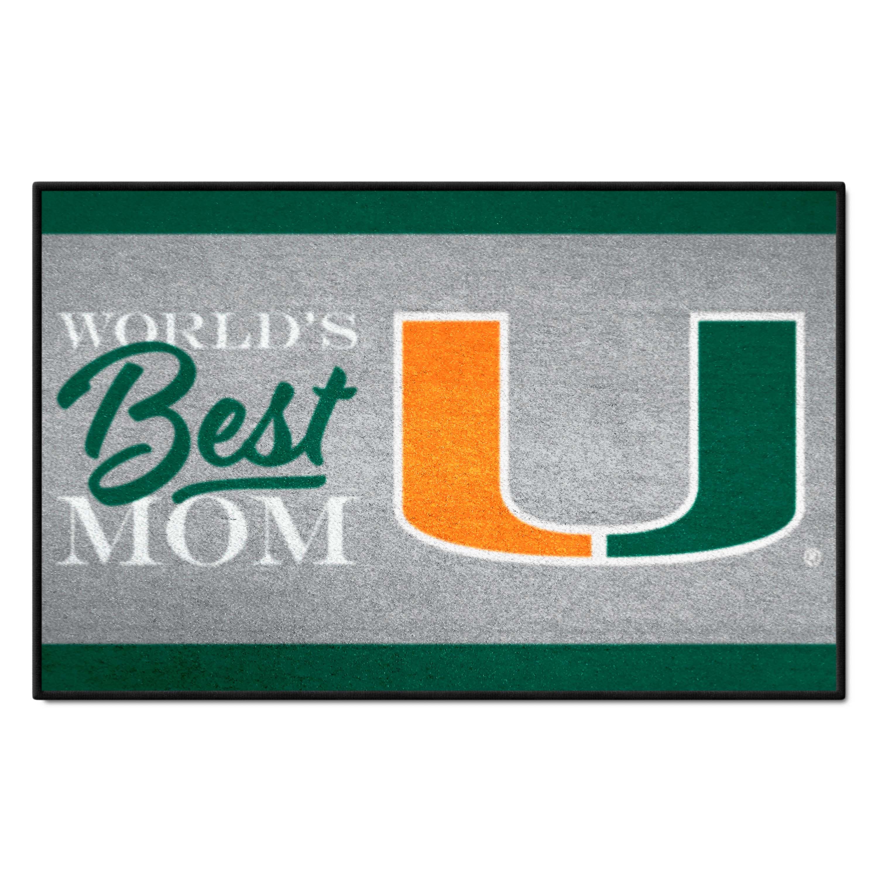 Miami Hurricanes World's Best Mom Starter Mat Accent Rug - 19in. x 30in.