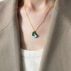 Heart Pendant Titanium Steel Necklace - Trendsi