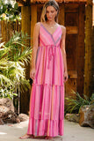Printed Surplice Maxi Cami Dress - Trendsi - Flyclothing LLC