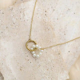 18K Gold-Plated Pearl Twisted Pendant Necklace - Trendsi - Flyclothing LLC