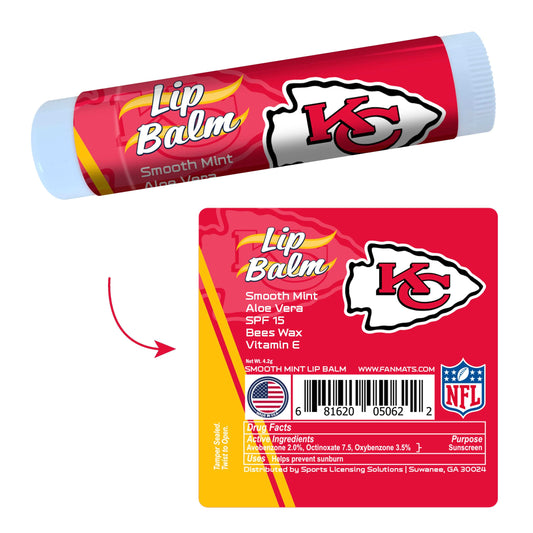 Kansas City Chiefs Smooth Mint SPF 15 Lip Balm - Kansas City Chiefs