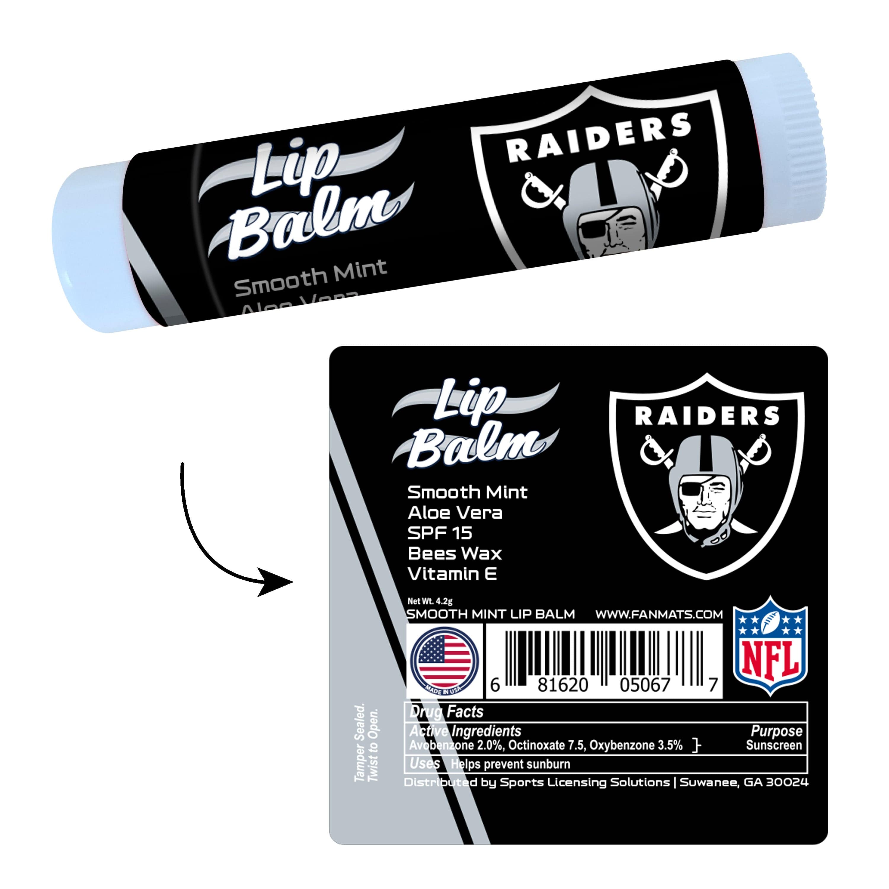 Las Vegas Raiders Smooth Mint SPF 15 Lip Balm - Las Vegas Raiders