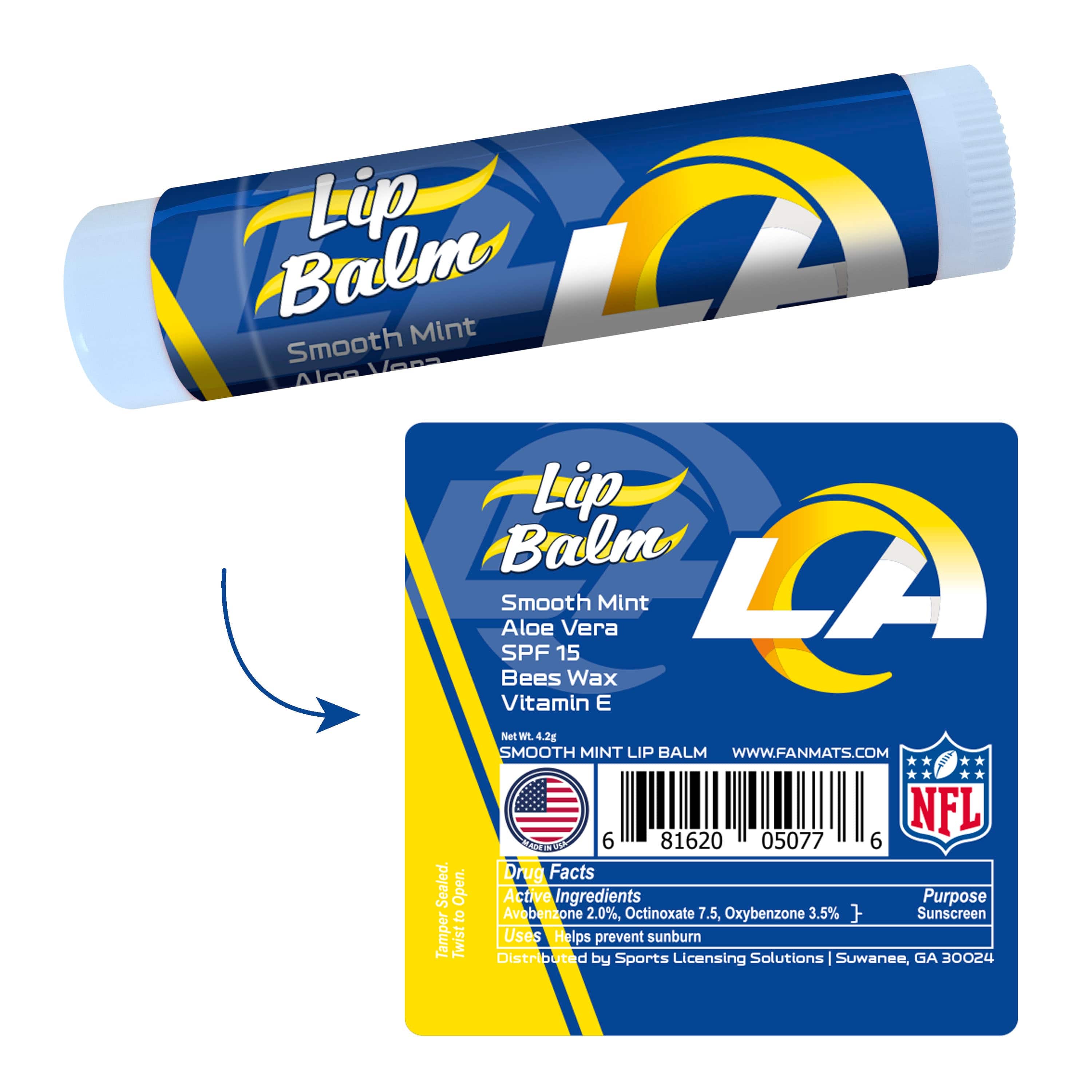 Los Angeles Rams Smooth Mint SPF 15 Lip Balm - Los Angeles Rams