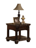 28" X 24" X 24" Cherry Wood Veneer End Table - Homeroots