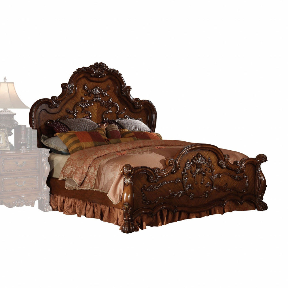 Brown Solid Wood Bed Frame - Homeroots