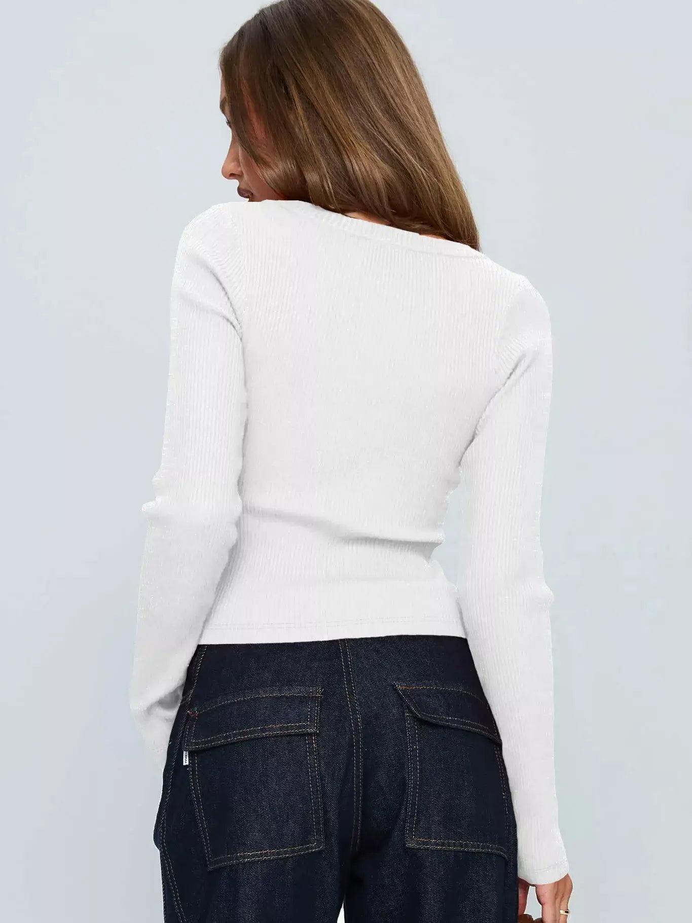 Ribbed Knit Button-Down Cardigan - Trendsi - Flyclothing LLC