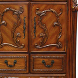 43" Brown Solid Wood Five Drawer Standard Chest - Homeroots - Flyclothing LLC