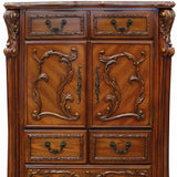 43" Brown Solid Wood Five Drawer Standard Chest - Homeroots - Flyclothing LLC