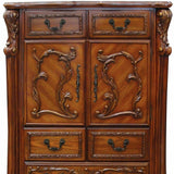 43" Brown Solid Wood Five Drawer Standard Chest - Homeroots