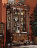 20" X 51" X 89" Cherry Oak Wood Poly Resin Glass Curio Cabinet - Homeroots