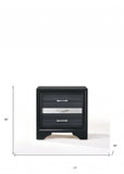 17" Rectangular Three Drawers Nightstand With Solid Wood Top - Homeroots