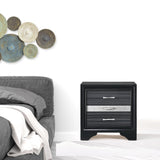 17" Rectangular Three Drawers Nightstand With Solid Wood Top - Homeroots