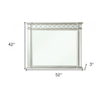 42" Silver Framed Dresser Mirror - Homeroots