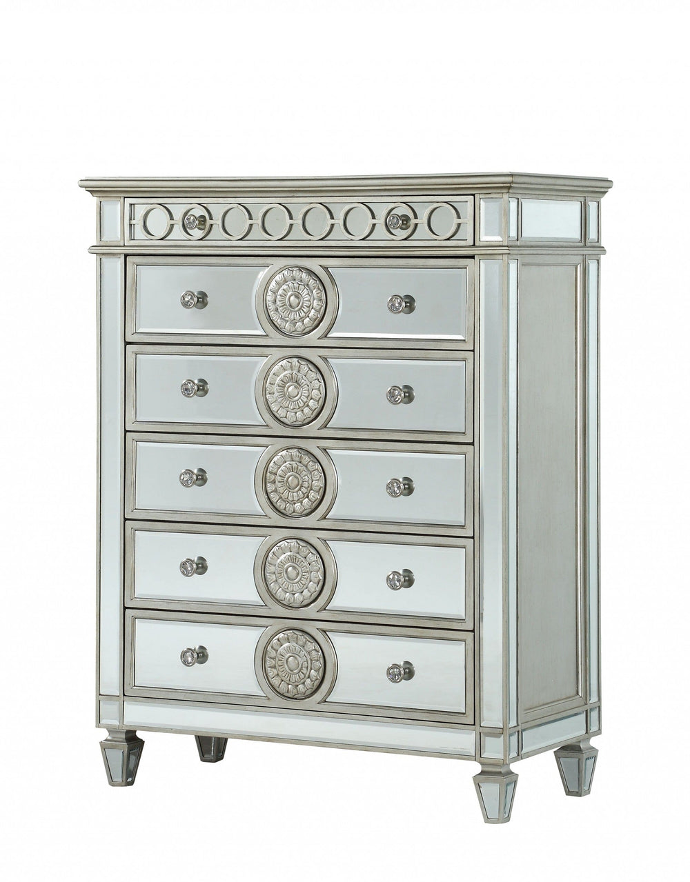 21" X 44" X 56" Mirrored Wood Chest - Homeroots
