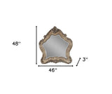48" Vintage Oak Irregular Framed Mirror - Homeroots - Flyclothing LLC