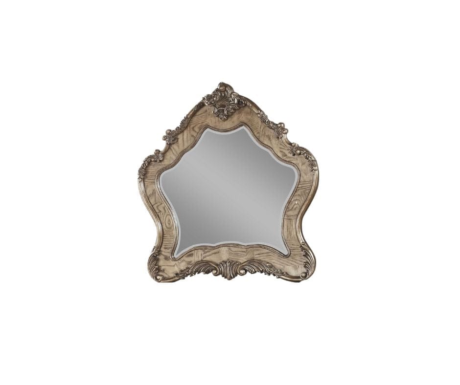 48" Vintage Oak Irregular Framed Mirror - Homeroots - Flyclothing LLC