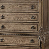 21" X 42" X 57" Vintage Oak Wood Chest - Homeroots - Flyclothing LLC