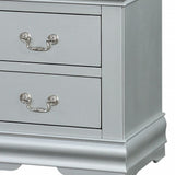 24" Platinum Two Drawers Nightstand - Homeroots