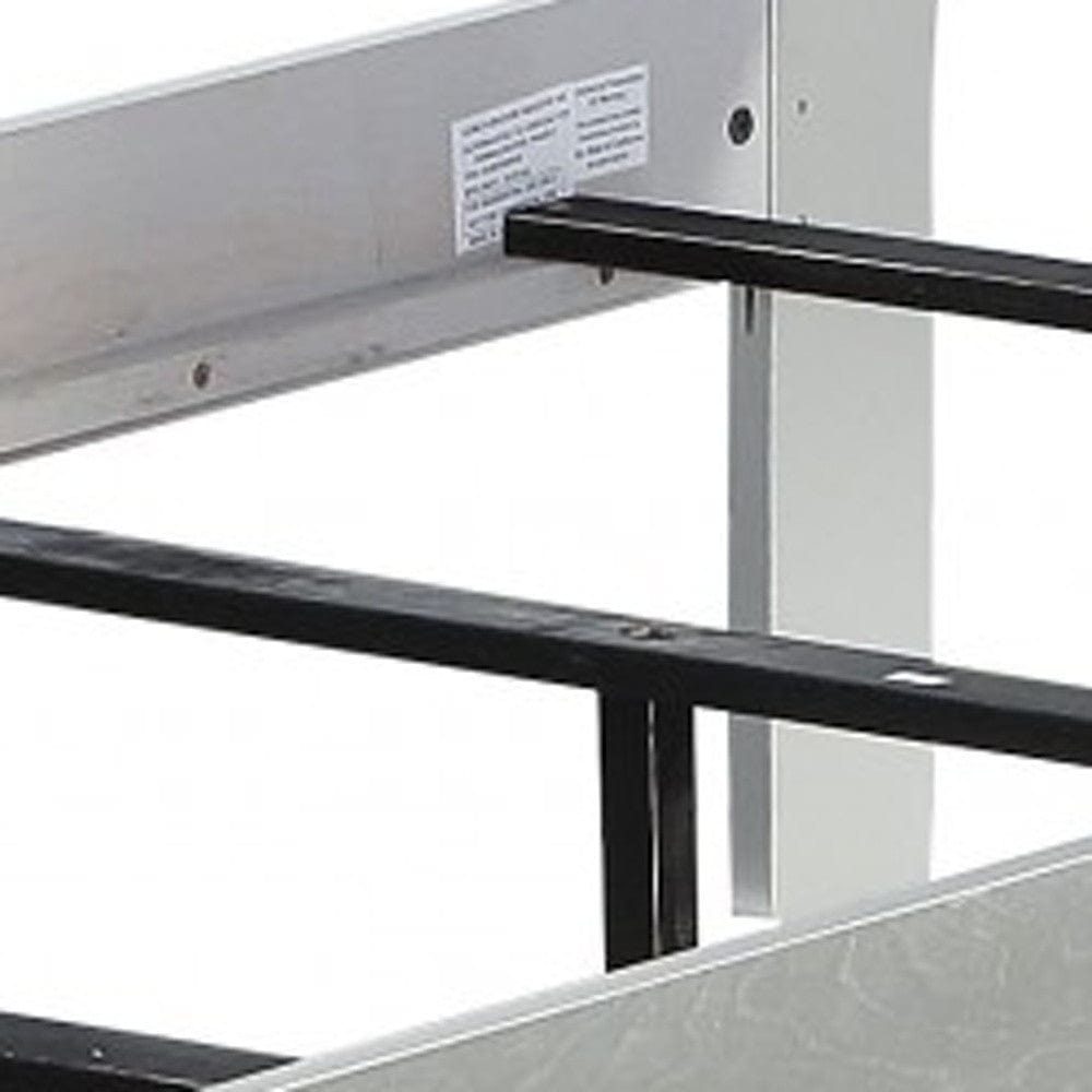 41" X 85" X 47" Platinum Wood Twin Bed - Homeroots - Flyclothing LLC