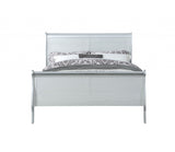 King Silver Sleigh Bed - Homeroots