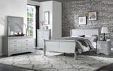 King Silver Sleigh Bed - Homeroots - Flyclothing LLC