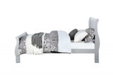 King Silver Sleigh Bed - Homeroots