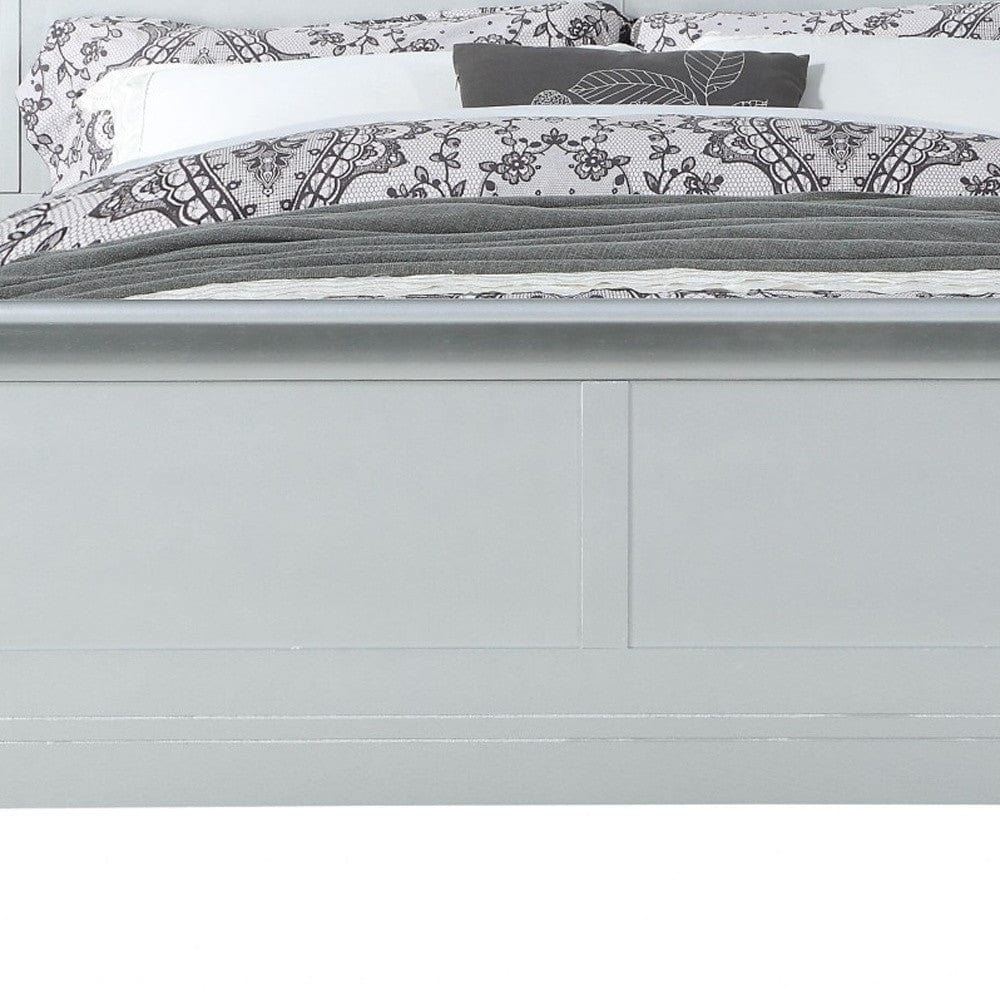 Off White Solid Wood Twin Bed Frame - Homeroots