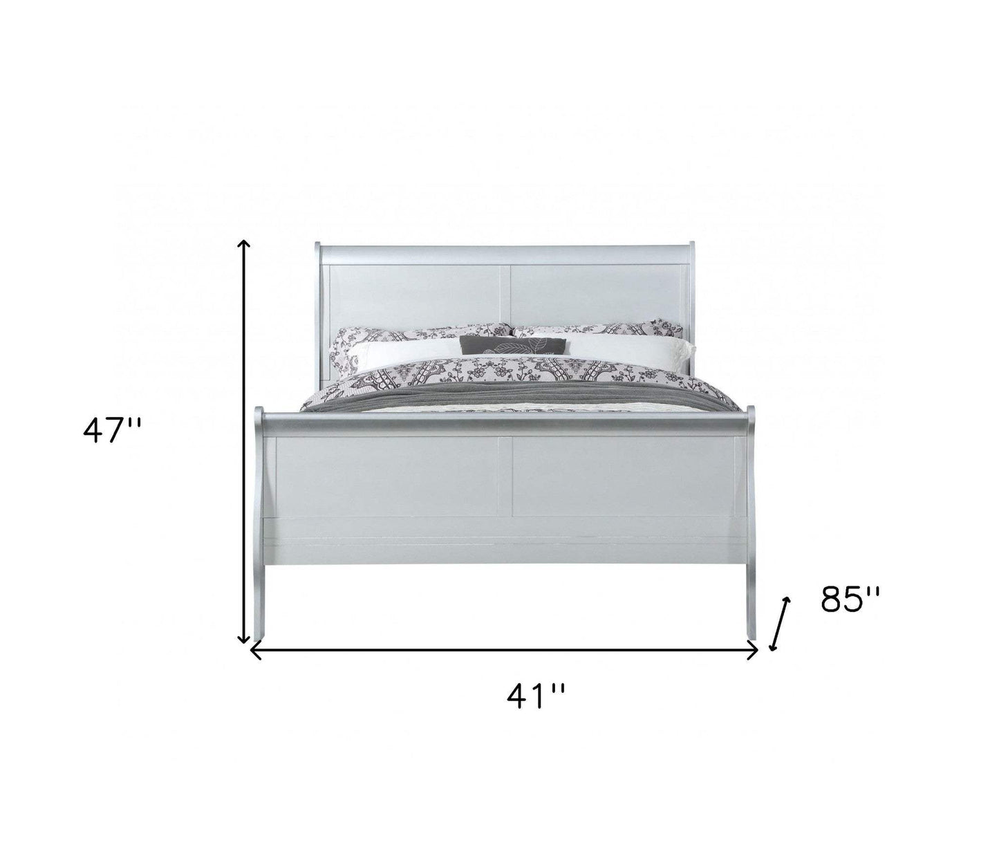Off White Solid Wood Twin Bed Frame - Homeroots - Flyclothing LLC