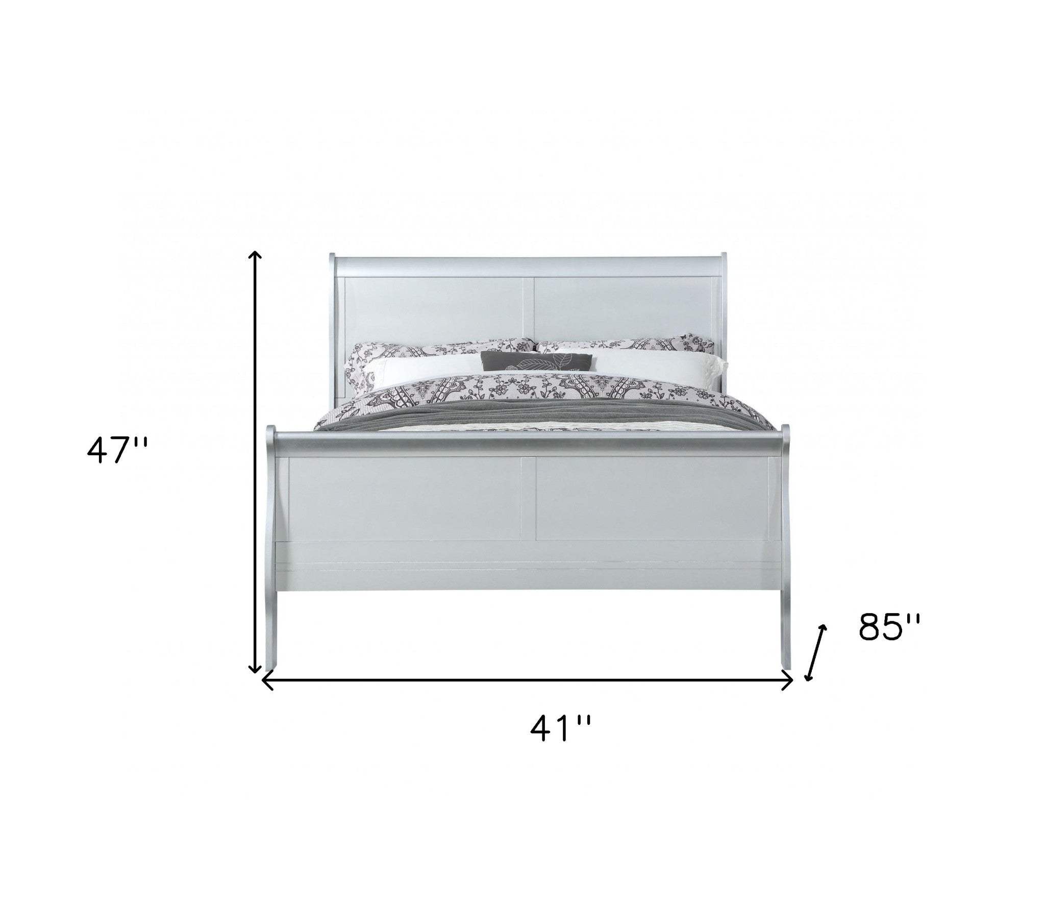 Off White Solid Wood Twin Bed Frame - Homeroots - Flyclothing LLC