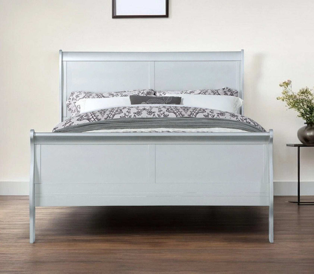 Off White Solid Wood Twin Bed Frame - Homeroots - Flyclothing LLC
