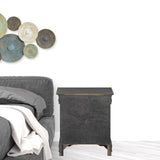 24" Gray Two Drawers Nightstand - Homeroots