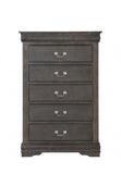 15" Light Brown Solid Wood Five Drawer Lingerie Chest - Homeroots