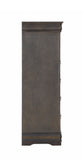 15" Light Brown Solid Wood Five Drawer Lingerie Chest - Homeroots