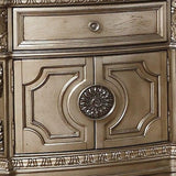 29" Champagne One Drawer Faux Marble and Solid Wood Nightstand With Storage - Homeroots - Flyclothing LLC