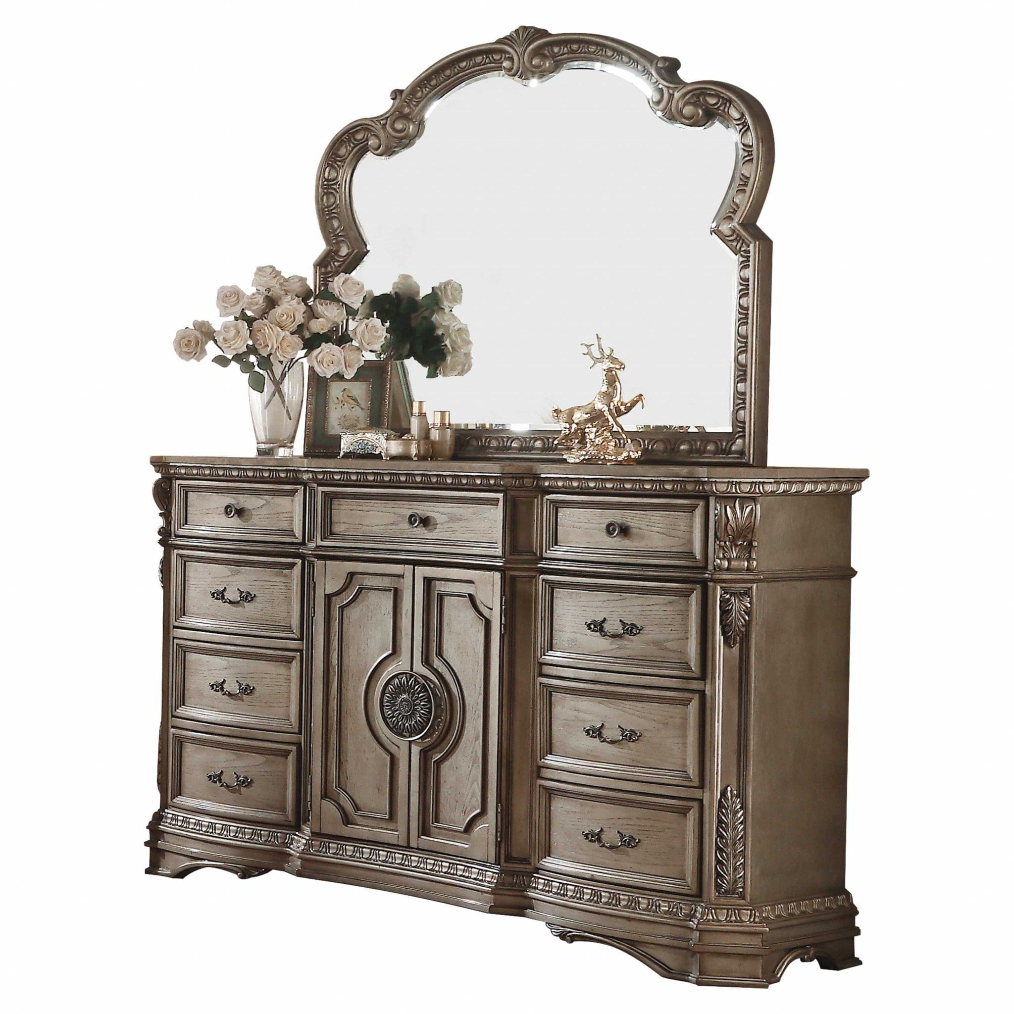 18" Brown Solid Wood Combo Dresser - Homeroots - Flyclothing LLC
