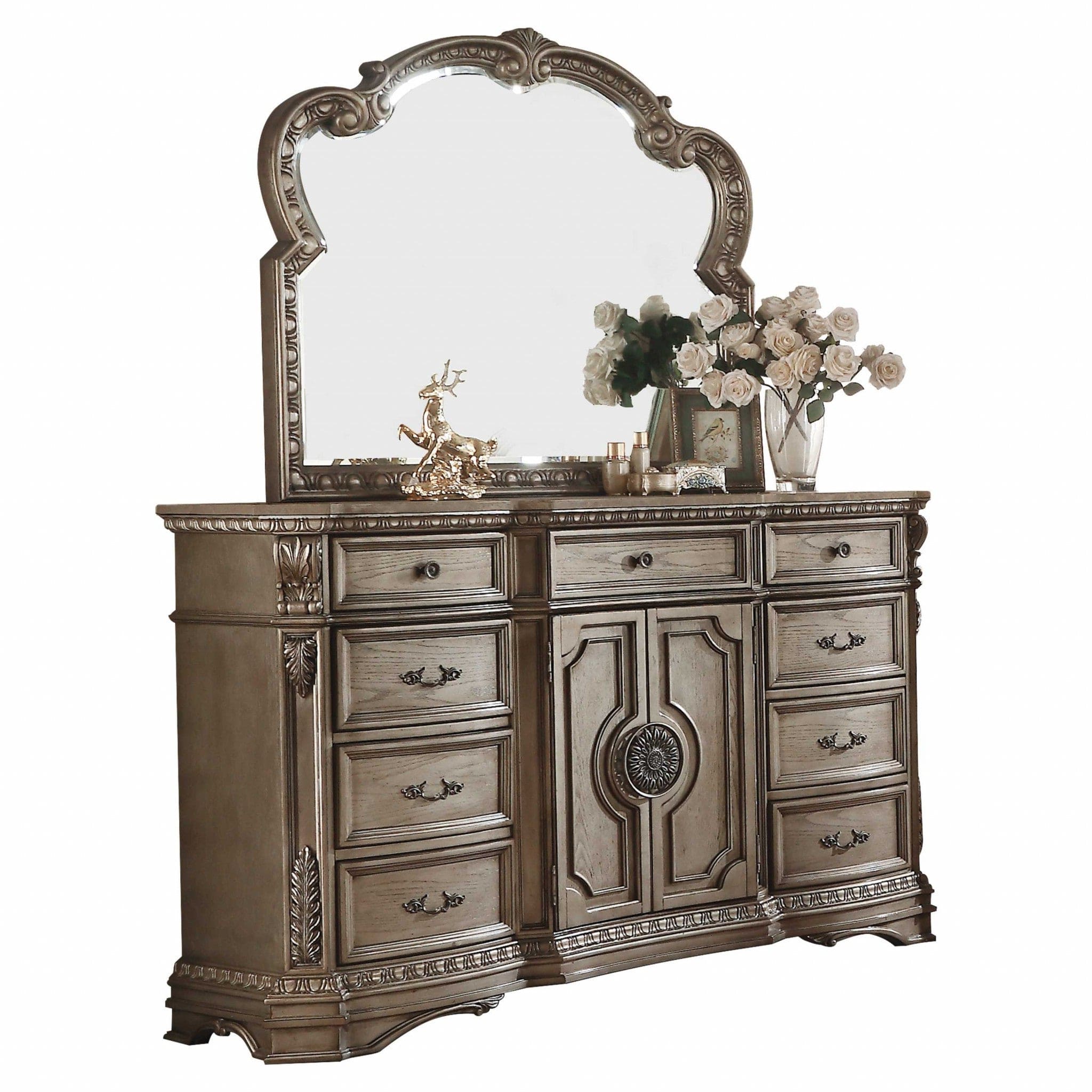 18" Brown Solid Wood Combo Dresser - Homeroots - Flyclothing LLC