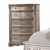 20" X 42" X 56" Antique Champagne Wood Poly Resin Chest - Homeroots - Flyclothing LLC