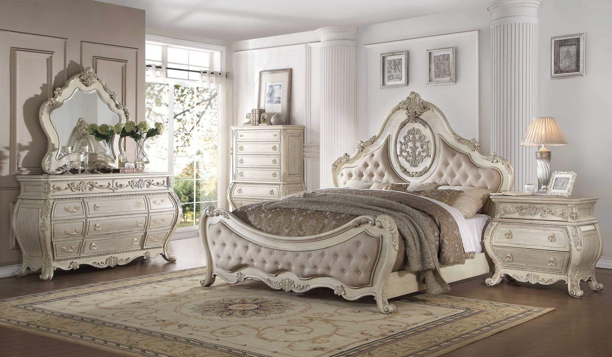 23" Off White Solid Wood Nine Drawer Double Dresser - Homeroots - Flyclothing LLC