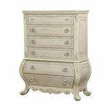 21" X 42" X 57" Antique White Wood Chest - Homeroots