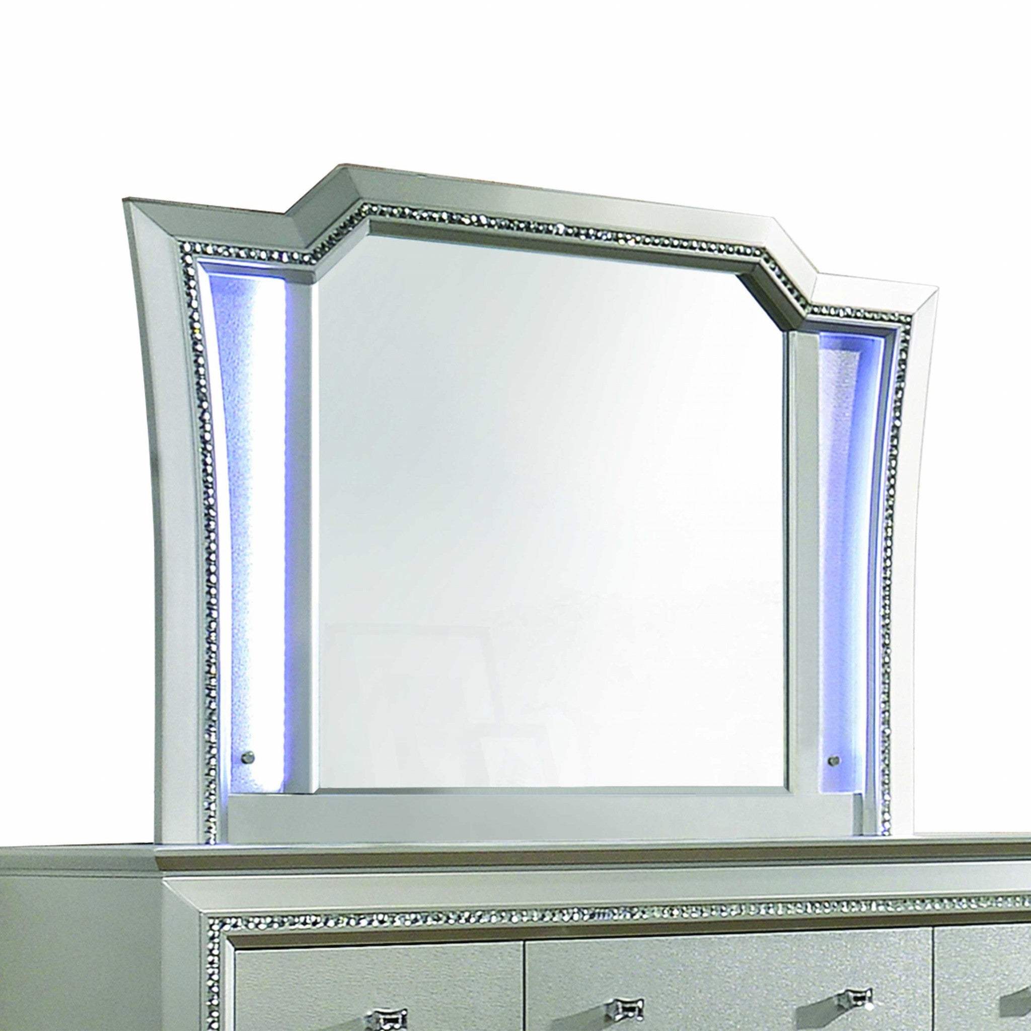 38" Champagne Irregular Framed Mirror - Homeroots - Flyclothing LLC