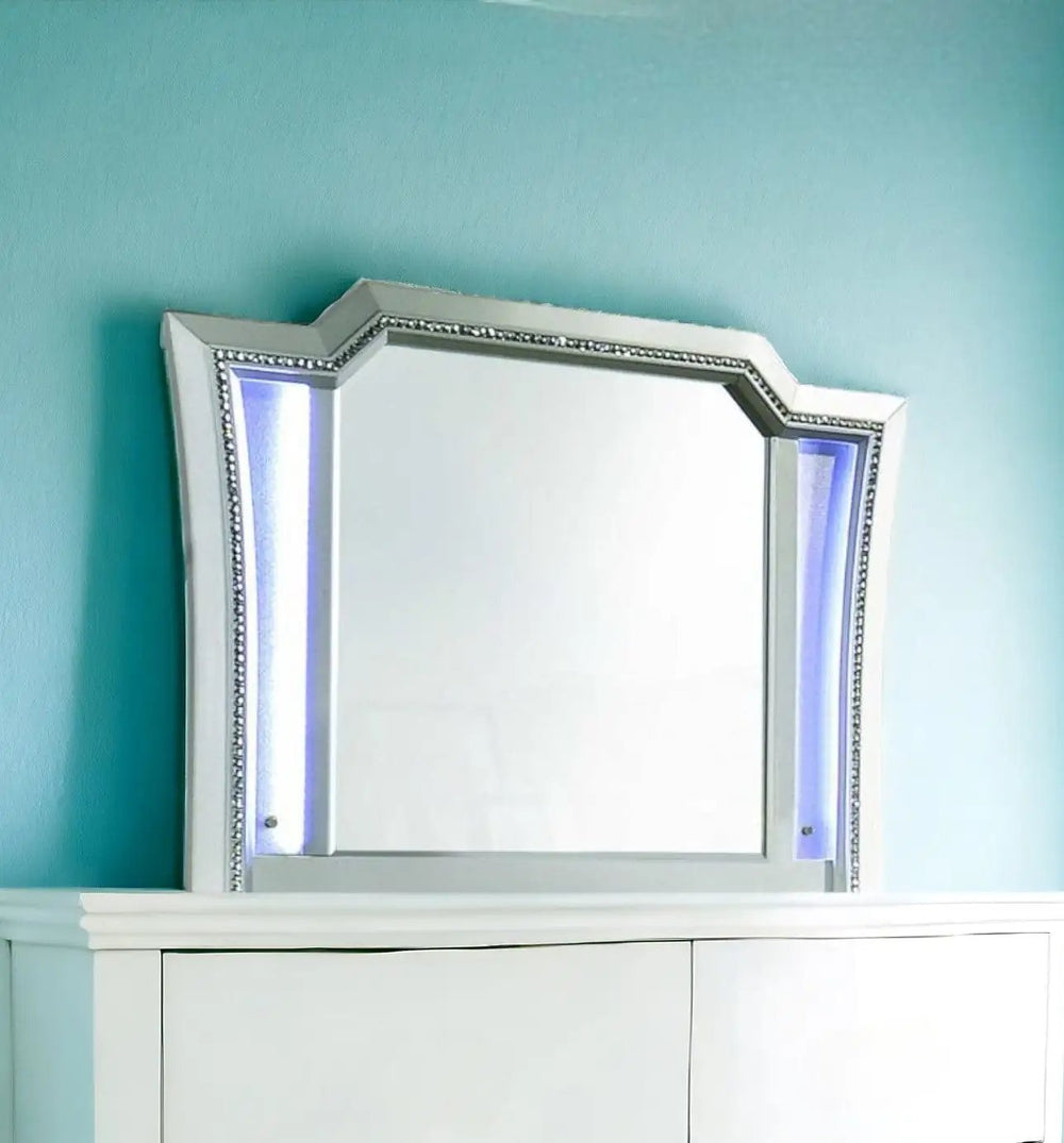 38" Champagne Irregular Framed Mirror - Homeroots