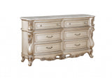 21" Beige Solid Wood Double Dresser - Homeroots