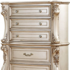 21" X 42" X 56" Antique White Wood Chest - Homeroots