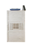 43" X 80" X 88" Weathered White Washed Gray Wood Loft Bed (Twin Size) - Homeroots