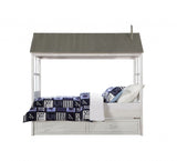 Twin White Two Drawers Bed - Homeroots