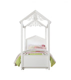 Twin White Canopy Bed - Homeroots