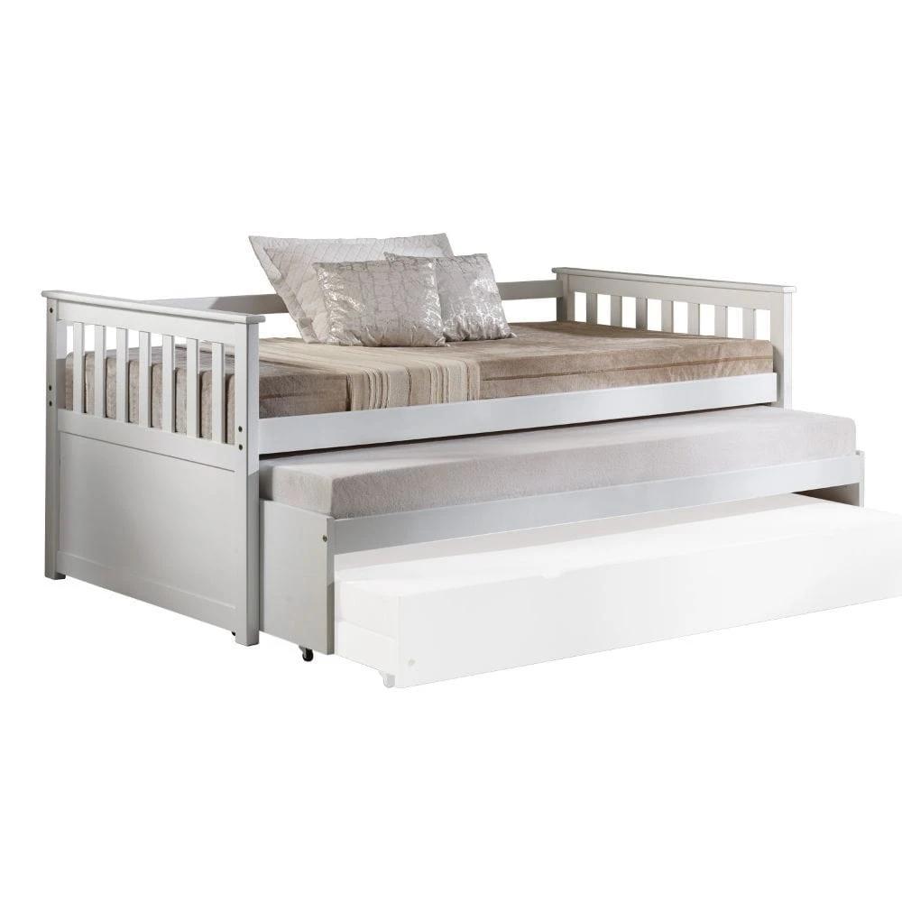 Twin Brown And Gray Bed With Trundle - Homeroots
